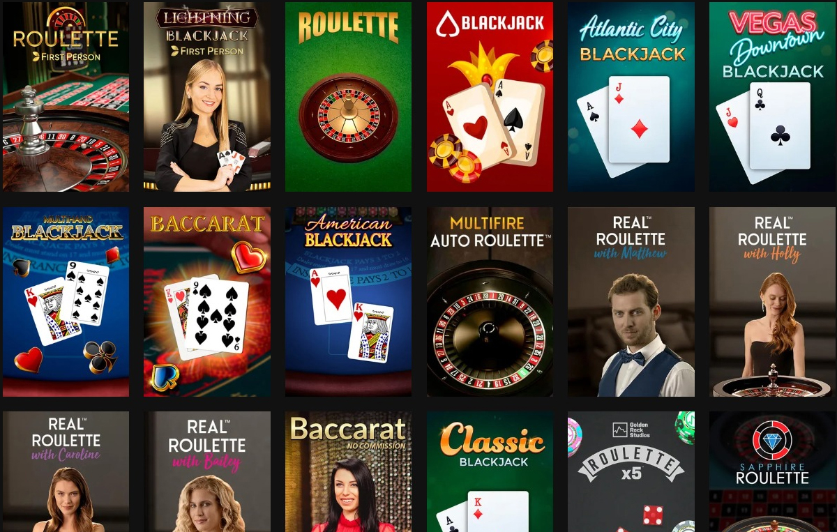 Betinia Roulette, Blackjack & Andre Bordspil