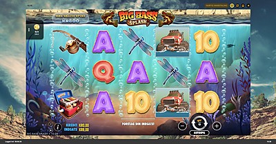 Big Bass Splash slot spil hos Megaways Casino