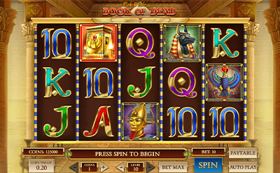 Book of Dead spillemaskinen på JackpotBets danske online casino o