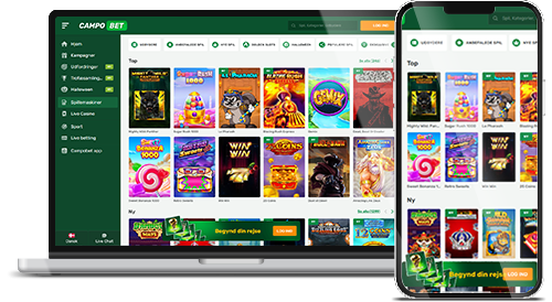 Campobet casino hjemmeside på desktop og mobil