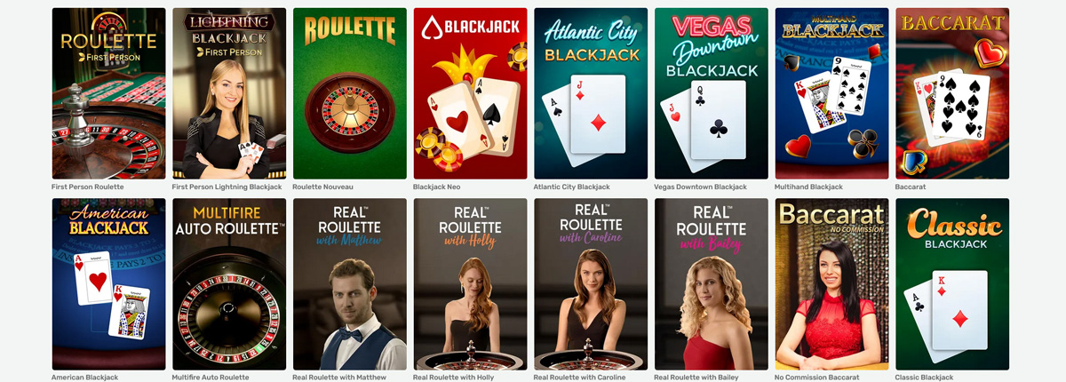 Campobet Roulette, Blackjack & Andre Bordspil