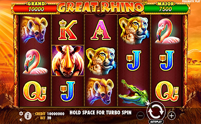 The Great Rhino Slot Spil Hos Betinia Dansk Online Casino