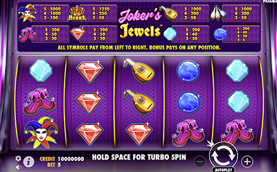 Joker's Jewels Slot Spil Hos PlayToro Dansk Online Casino