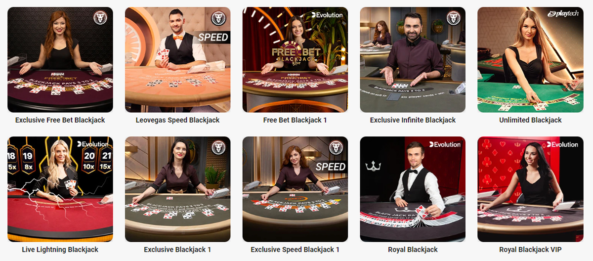 LeoVegas Roulette, Blackjack & Andre Bordspil