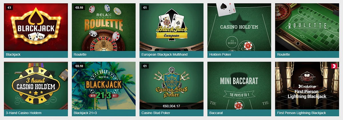 Maria Casino Roulette, Blackjack & Andre Bordspil
