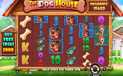 The Dog House slots spil på GetLucky online casino i Danmark.